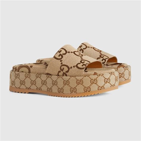 gucci slides with gold cherries|gucci platform slide sandals women.